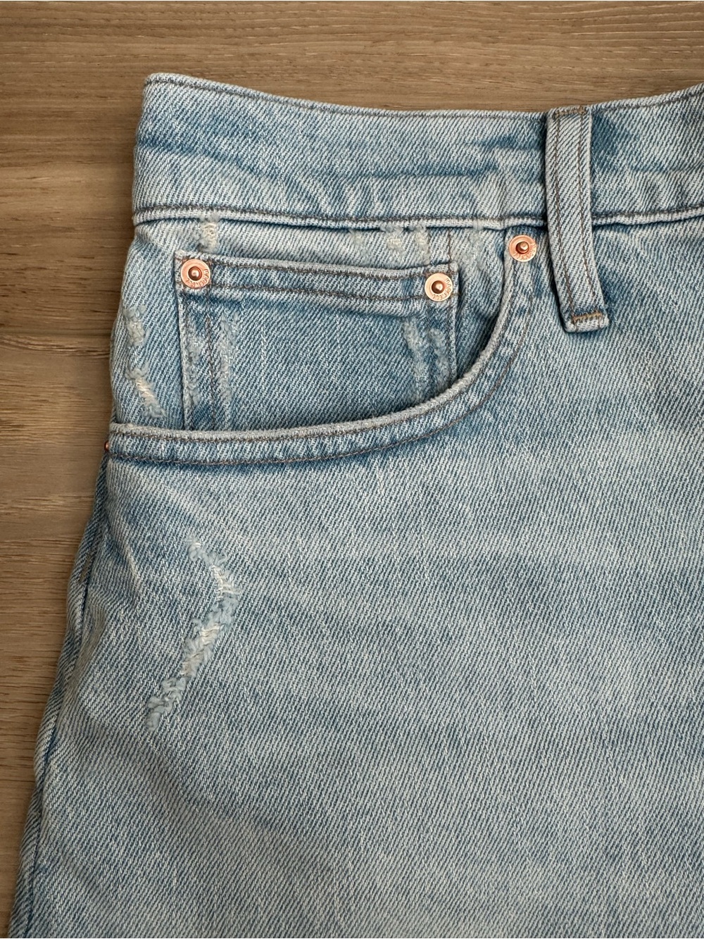 Madewell Women’s Distressed Denim The Perfect Jean Shorts NWT 31 Preppy  Modern - Picture 5 of 6